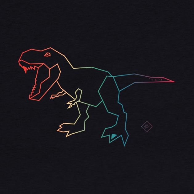 T-Rex Rainbow Dinosaur Trex by Kirovair